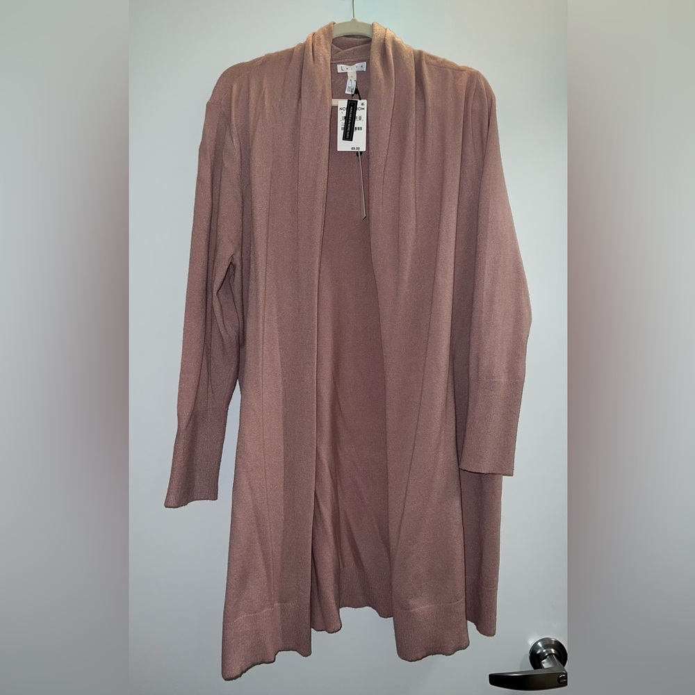 NWT Leith Long Pink Sweater Cardigan Size Large